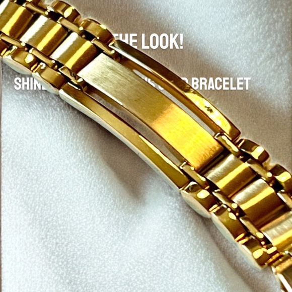 14k Polished and Satin 8.8mm Fancy Bar Link 8.5 inch Mens Bracelet - Picture 13 of 16